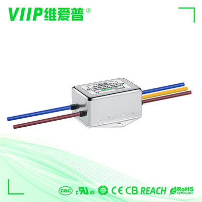Doppio filtro da EMI contabilità elettromagnetica di fase, EMI Filter With Wire Leads passa-basso