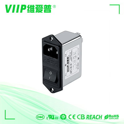 C14 incavo maschio RFI EMI Suppression Filter 110VAC 250VAC con il fusibile