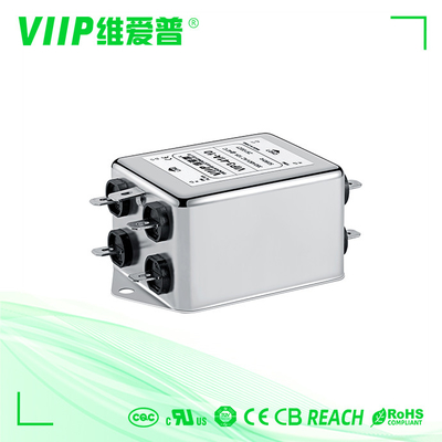 collegamento a vite 1A-200A 250 / 440VAC linea elettrica trifase filtro antidisturbo EMC passa basso