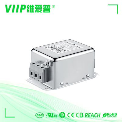 Linea tre linea condutture Emi Filter di CA di 3 fasi del filtrante 2250VDC